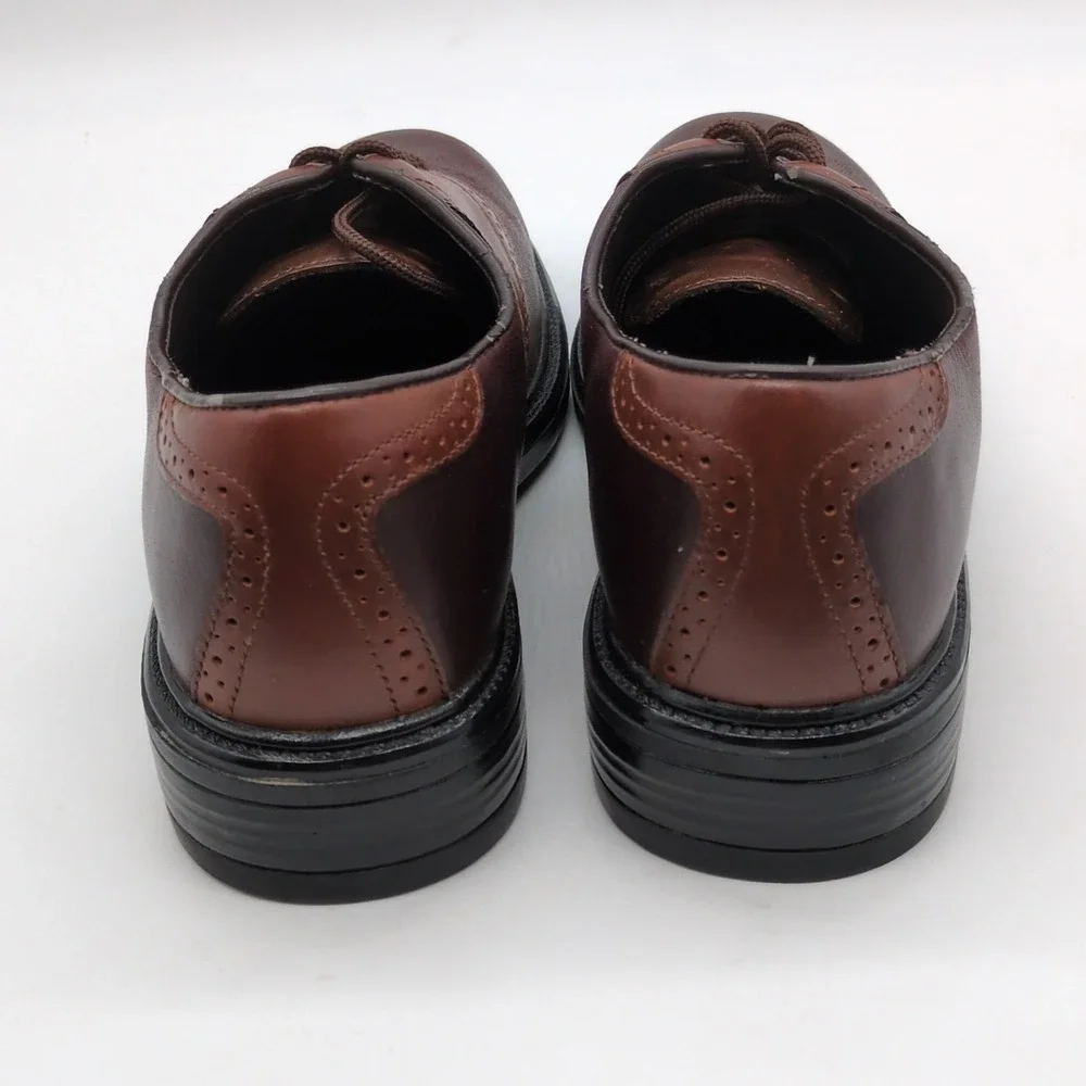 Nunn Bush Shoes Mens Monroe Brown 8 Leather Oxfords Saddle Dress Comfort